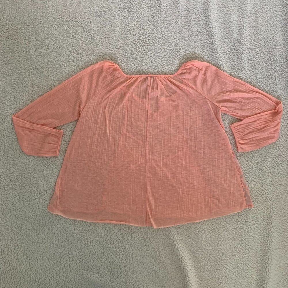 American Eagle Peach lace insert crop - S - Picture 3 of 6